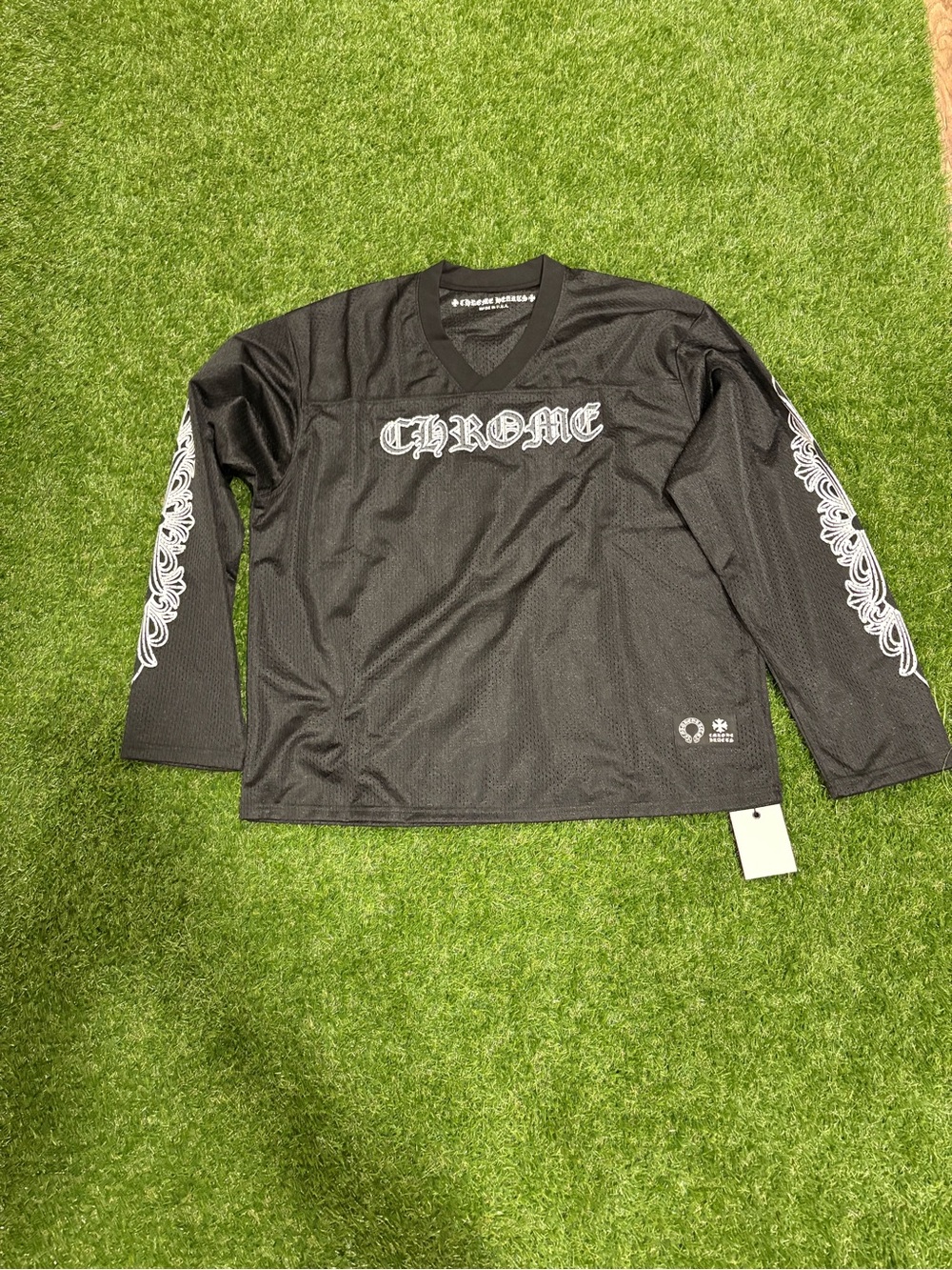 Chrome Hearts Black Long-Sleeve Logo Jersey